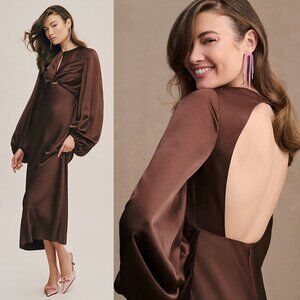 Significant Other Demi Backless Long-Sleeve Column Gown Size 10 41418